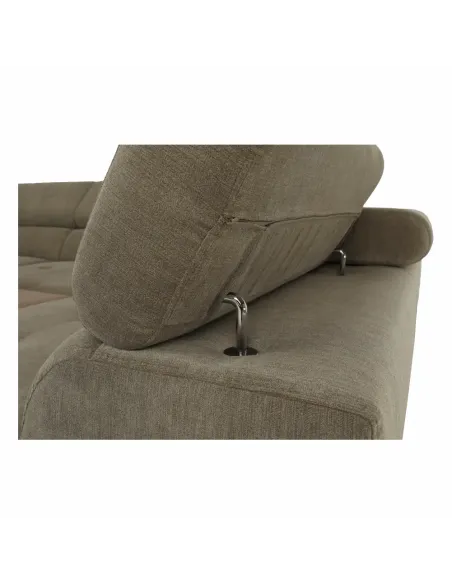 Canapea BUTON R, living, 275x225x71/85 cm, material textil, maro deschis | MobilaOK