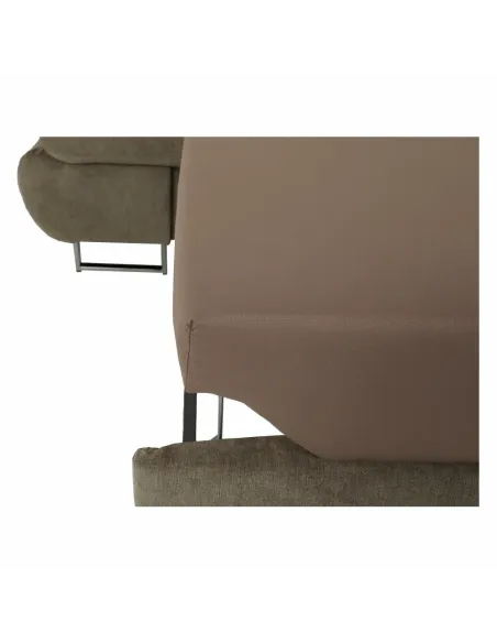 Canapea BUTON R, living, 275x225x71/85 cm, material textil, maro deschis | MobilaOK