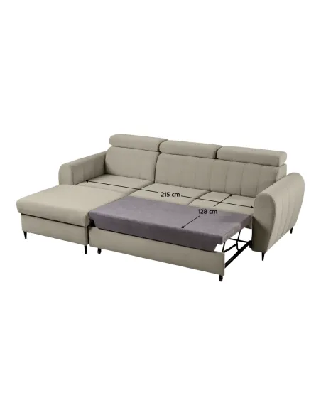 Canapea extensibilă KORIO living 262x175x91/103 cm stofă Paros 02 bej | MobilaOK