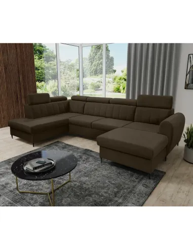 Canapea extensibilă KORIO U, living, 355x103x200 cm, stofa Paros 04 | MobilaOK