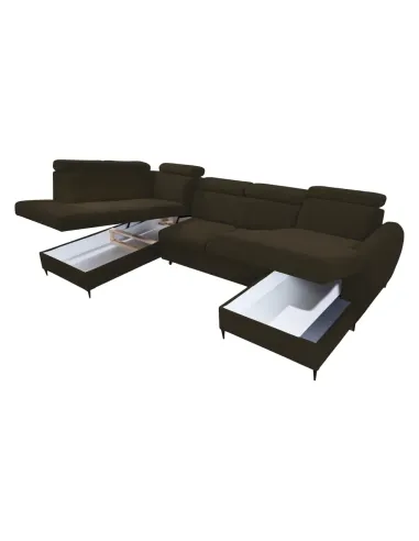 Canapea extensibilă KORIO U, living, 355x103x200 cm, stofa Paros 04 | MobilaOK