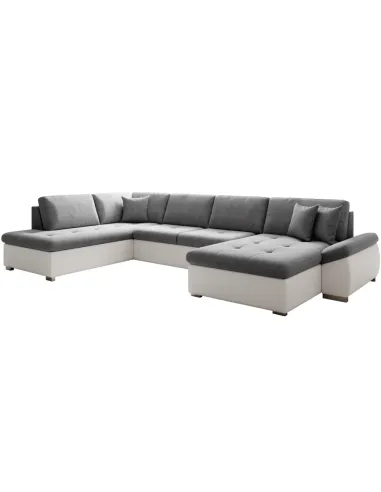 Canapea extensibilă MATAR U, living, 355x205/162x65/76 cm, Piele ecologică/Țesătură Soro | MobilaOK