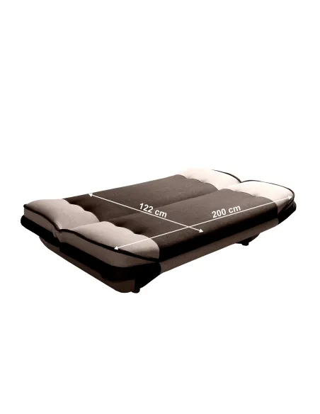 Canapea extensibilă, gri-maro Taupe/maro, GURU | MobilaOK