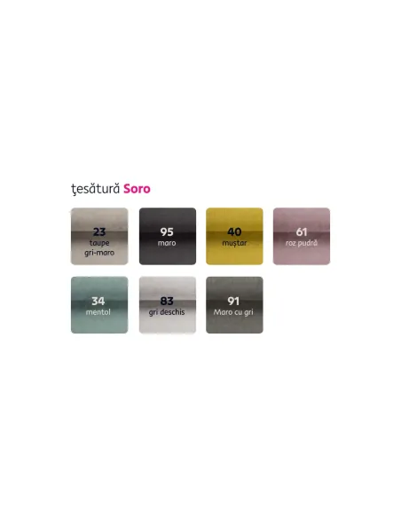 Canapea extensibilă PERSI, living, 195x88x95 cm, spumă poliuretanică și țesătură Soro | MobilaOK