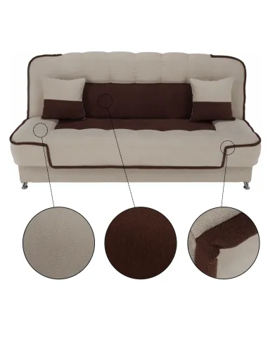 Canapea PERSI, living, 195x88x95 cm, tesatura Soro, picioare crom | MobilaOK
