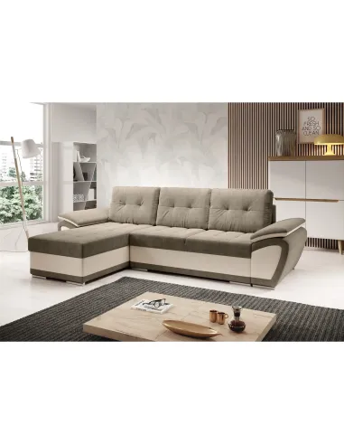 Canapea extensibilă ENIF ROH, living, 268x97x157 cm, piele ecologică | MobilaOK