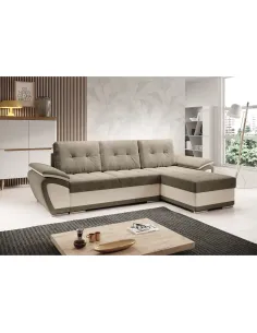 Canapea extensibilă ENIF living 268x157x97 cm, piele ecologică/stofă | MobilaOK 2
