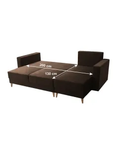 Canapea extensibilă BLEKY ROH, living, 235x145x90 cm, ţesătură Kronos 6 | MobilaOK 2