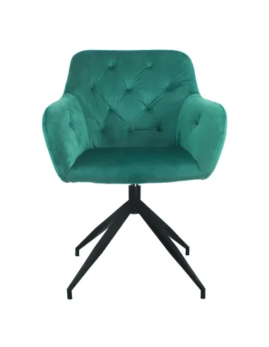 Scaun pivotant VELEZA NEW, birou/sufragerie, 66x66x83 cm, catifea, picior metal | MobilaOK