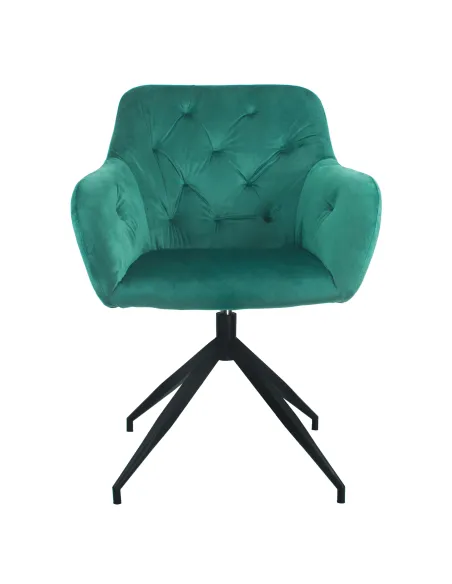 Scaun pivotant VELEZA NEW, birou/sufragerie, 66x66x83 cm, catifea, picior metal | MobilaOK