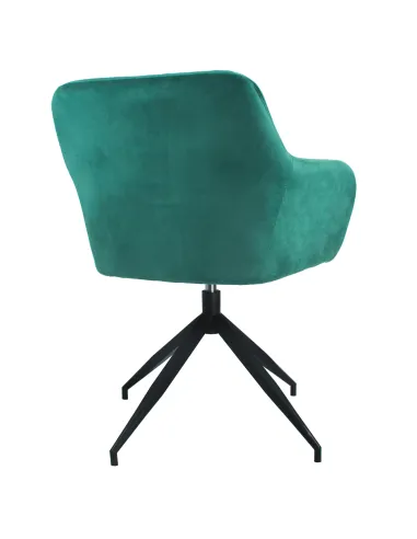 Scaun pivotant VELEZA NEW, birou/sufragerie, 66x66x83 cm, catifea, picior metal | MobilaOK