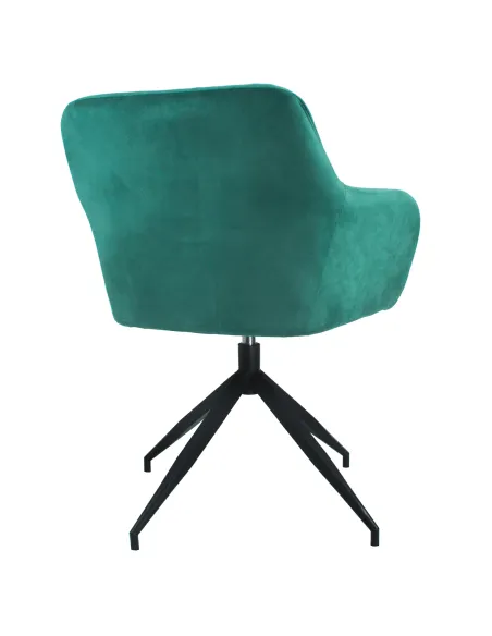Scaun pivotant VELEZA NEW, birou/sufragerie, 66x66x83 cm, catifea, picior metal | MobilaOK