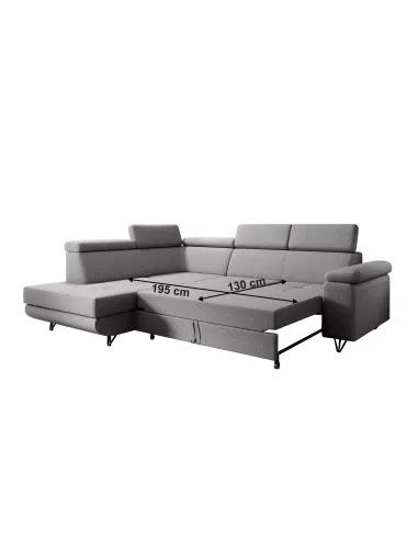 Canapea extensibilă JOGI ROH, living, 250x183x76/90 cm, spumă și stofă Soro | MobilaOK