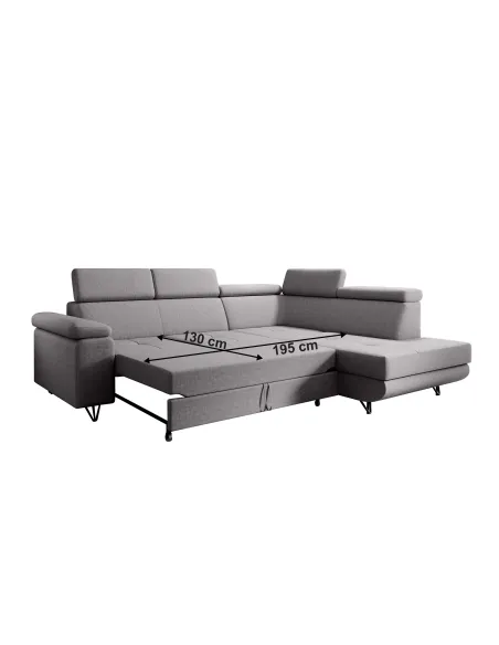 Canapea extensibilă JOGI ROH, living, 250x183x76/90 cm, stofă Soro | MobilaOK