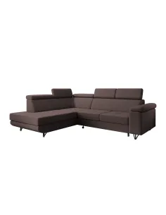 Canapea extensibilă JOGI ROH, living, 250x183 cm, stofa, maro stânga | MobilaOK