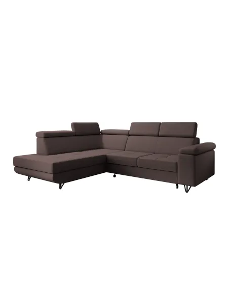 Canapea extensibilă JOGI ROH, living, 250x183 cm, stofa, maro stânga | MobilaOK