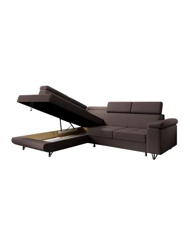 Canapea extensibilă JOGI ROH, living, 250x183 cm, stofa, maro stânga | MobilaOK