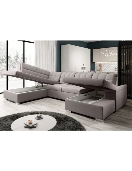 Canapea extensibilă OREO U, living, 320x202/155x88/103 cm, Ţesătură Soro 23 | MobilaOK