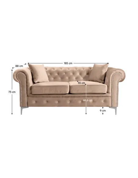 Canapea ROMANO, living, 185x88x73 cm, stofă Velvet, KONDELA | MobilaOK
