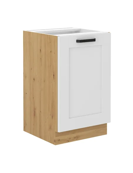 Dulap baie LULA, alb/stejar artizan, 50x52x82 cm, PAL | MobilaOK