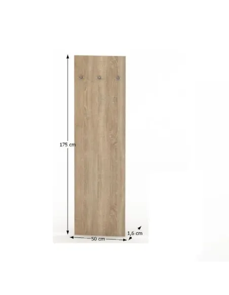 Cuier TEMPO ASISTENT NEW 030 pentru hol/dormitor, 50x175 cm, PAL melaminat stejar sonoma | MobilaOK
