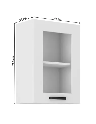 Dulap Superior LULA 40, Bucătărie, 40x31x71.5 cm, PAL/MDF și Sticlă | MobilaOK