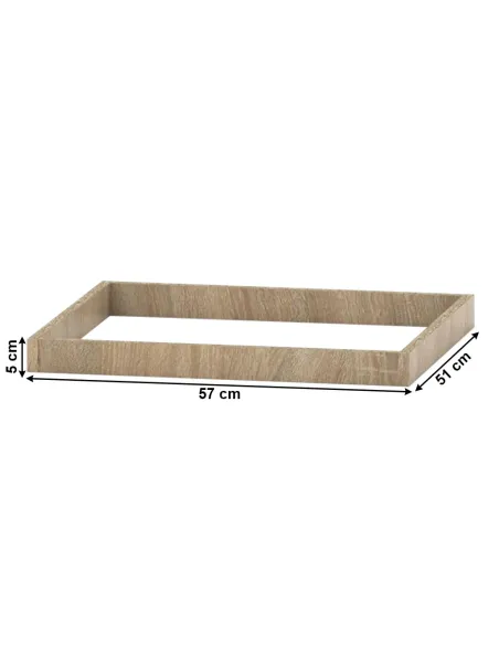 Plintă dulap, TEMPO ASISTENT 032, living/dormitor/hol, 57x5x51 cm, PAL melaminat stejar sonoma | MobilaOK