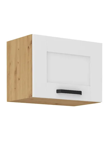 Dulap superior, alb/stejar artizan, LULA 50 GU-36 1F | MobilaOK