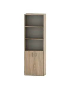 Dulap de birou, TEMPO ASISTENT NEW 002, birou/arhivare, 57x34x175 cm, PAL melaminat stejar sonoma | MobilaOK