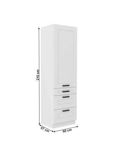 Dulap înalt LULA 60, pentru hol/dormitor, 60x57x210 cm, din PAL melaminat alb | MobilaOK