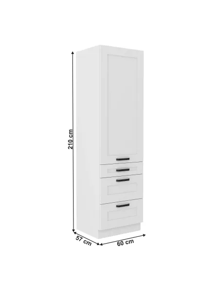 Dulap înalt LULA 60, pentru hol/dormitor, 60x57x210 cm, din PAL melaminat alb | MobilaOK