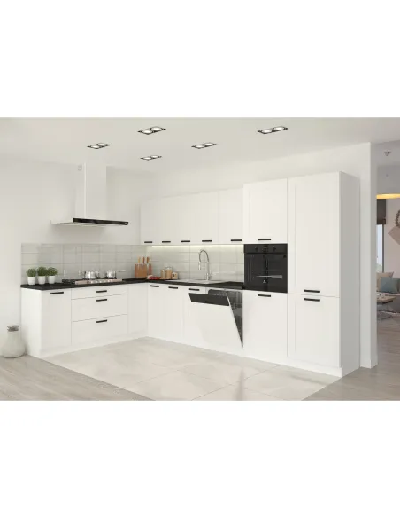 Dulap înalt LULA 60, pentru hol/dormitor, 60x57x210 cm, din PAL melaminat alb | MobilaOK
