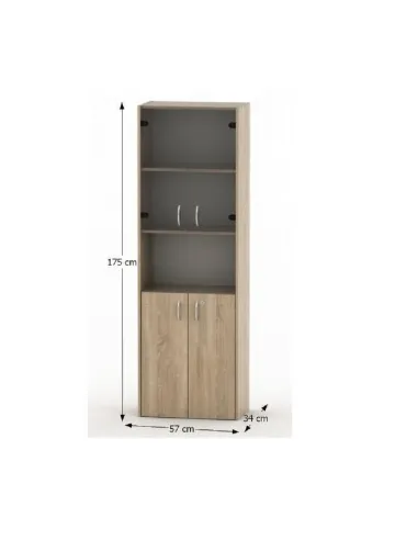 Dulap TEMPO ASISTENT NEW, hol/dormitor, 57x175x34 cm, PAL melaminat | MobilaOK