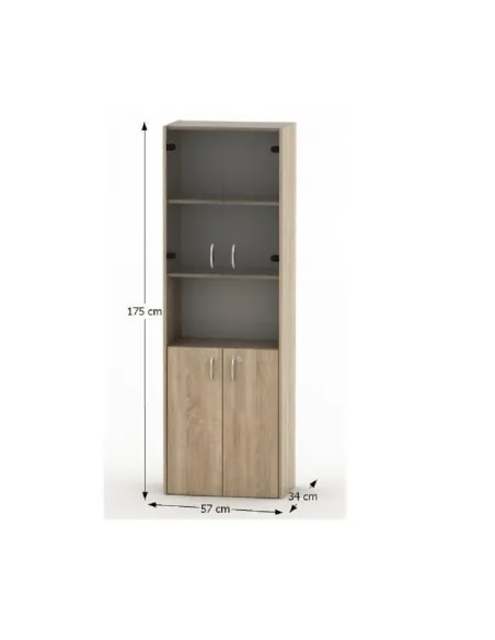 Dulap TEMPO ASISTENT NEW, hol/dormitor, 57x175x34 cm, PAL melaminat | MobilaOK