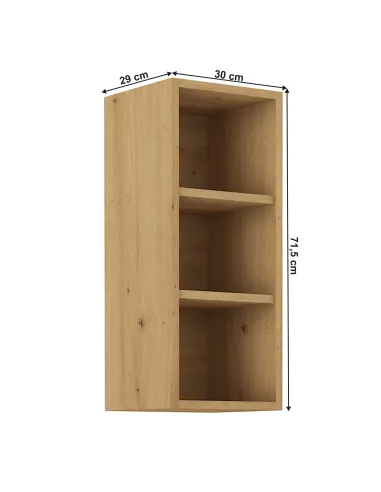 Dulap superior LULA 30 G-72 OTW, bucătărie, 30x29x71.5 cm, PAL stejar artizan | MobilaOK