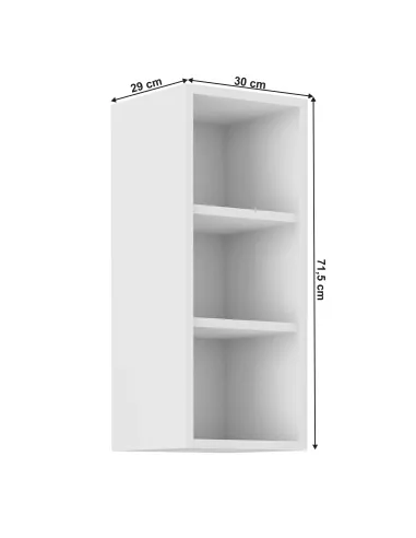 Dulap superior LULA 30 G-72 OTW, bucătărie/baie, 30x29x71.5 cm, PAL melaminat | MobilaOK
