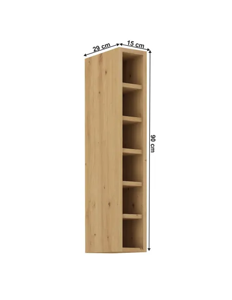 Dulap superior LULA15, bucatarie, 15x29x90 cm, PAL melaminat | MobilaOK