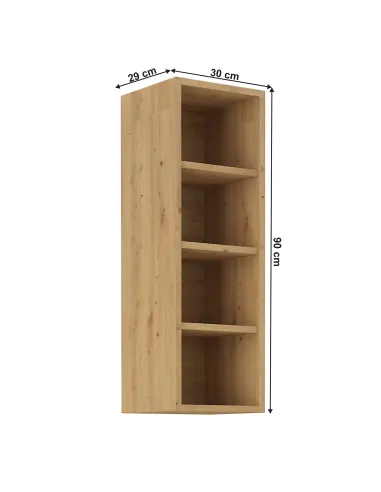 Dulap superior LULA, bucătărie/baie/hol, 30x29x90 cm, PAL stejar artizan | MobilaOK