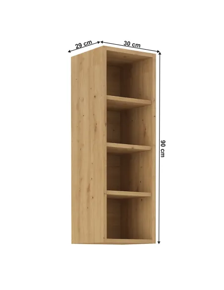 Dulap superior LULA, bucătărie/baie/hol, 30x29x90 cm, PAL stejar artizan | MobilaOK