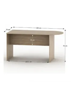 Birou TEMPO ASISTENT NEW 022 pentru birou, 150x76x70 cm, PAL melaminat stejar sonoma | MobilaOK 2