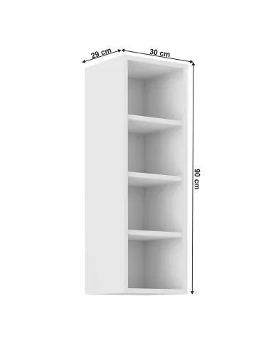 Dulap superior LULA, bucătărie/baie, 30x29x90 cm, PAL melaminat | MobilaOK