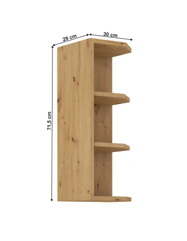Dulap superior LULA, baie/bucatarie, 30x29x71.5 cm, PAL stejar artizan | MobilaOK