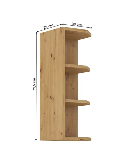 Dulap superior LULA, baie/bucatarie, 30x29x71.5 cm, PAL stejar artizan | MobilaOK