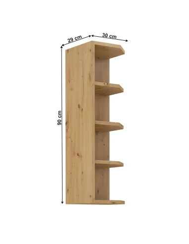 Dulap superior LULA, bucătărie/baie, 30x29x90 cm, PAL, stejar artizan | MobilaOK