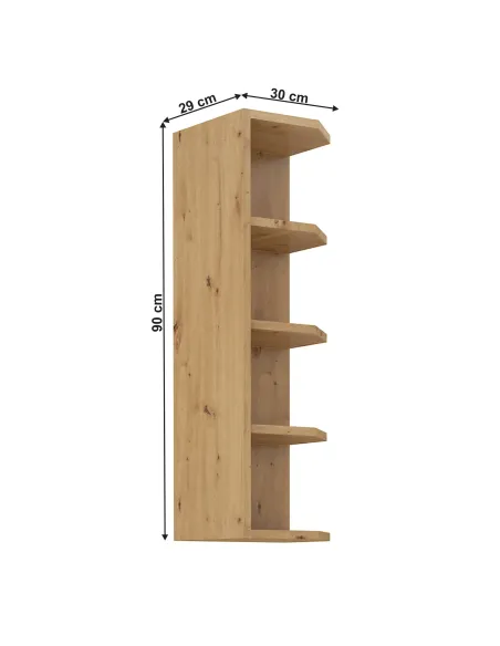 Dulap superior LULA, bucătărie/baie, 30x29x90 cm, PAL, stejar artizan | MobilaOK