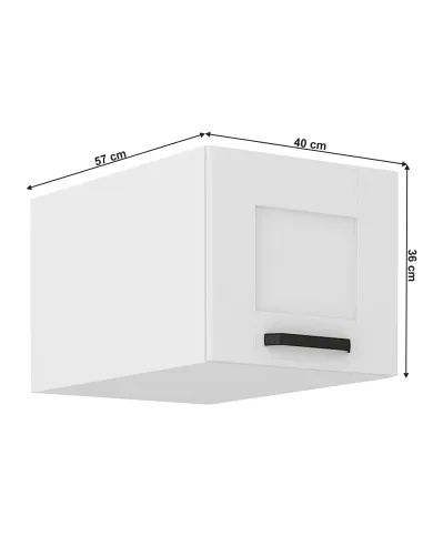Dulap Superior LULA, pentru Bucătărie, 40x57x36 cm, PAL Melaminat Alb | MobilaOK