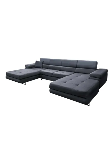 Canapea Extensibilă KONDELA, Living, 350x202x70/90 cm, Piele Ecologică | MobilaOK