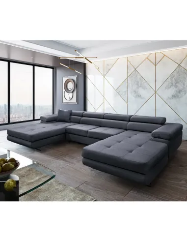 Canapea Extensibilă KONDELA, Living, 350x202x70/90 cm, Piele Ecologică | MobilaOK