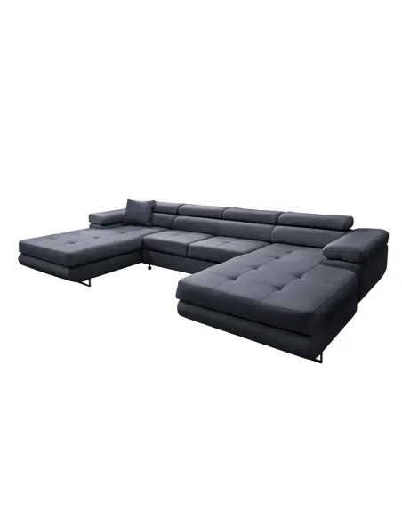 Canapea Extensibilă KONDELA, Living, 350x202x70/90 cm, Piele Ecologică | MobilaOK