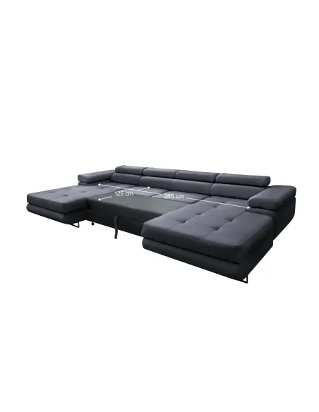 Canapea Extensibilă KONDELA, Living, 350x202x70/90 cm, Piele Ecologică | MobilaOK
